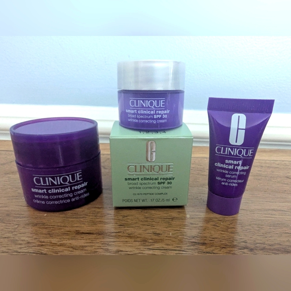 Clinique Smart Clinical Repair Smoothes Fine Lines New .5 Oz, .17oz, & Serum .17